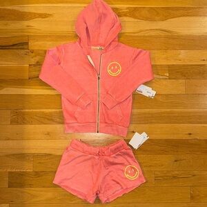 Vintage Havana Sunny Zip Hoodie & Short Girls Medium